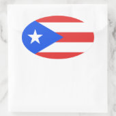 Puerto Rico Flag Ovaler Aufkleber (Tasche)