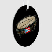 Puerto Rico Flag Pandera Ornament (Vorderseite)