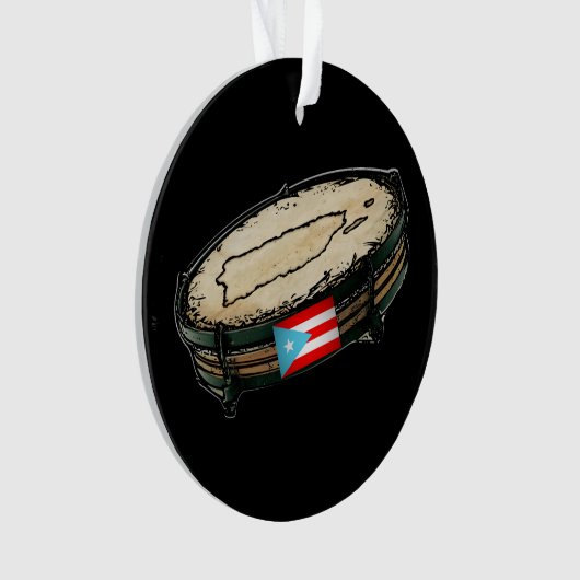 Puerto Rico Flag Pandera Ornament (Vorderseite)