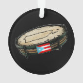 Puerto Rico Flag Pandera Ornament (Rückseite)