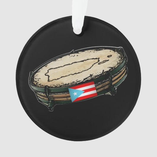 Puerto Rico Flag Pandera Ornament (Vorderseite)