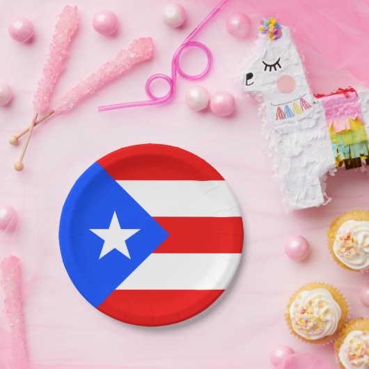 Puerto Rico Flag Pappteller (Party)