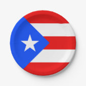 Puerto Rico Flag Pappteller (Vorderseite)