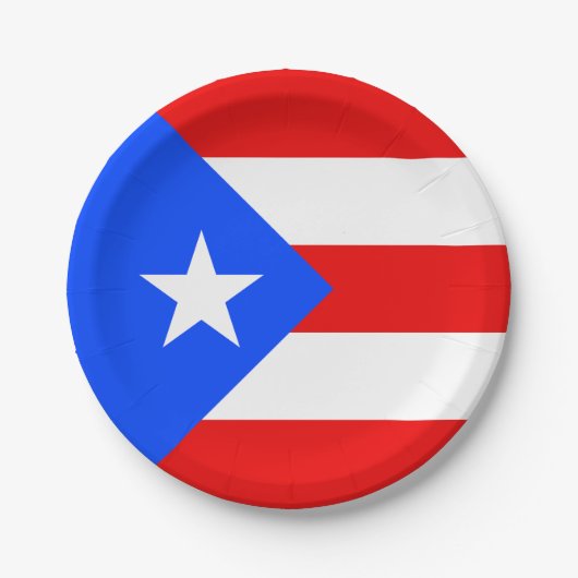 Puerto Rico Flag Pappteller (Vorderseite)