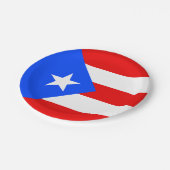 Puerto Rico Flag Pappteller (Schrägansicht)