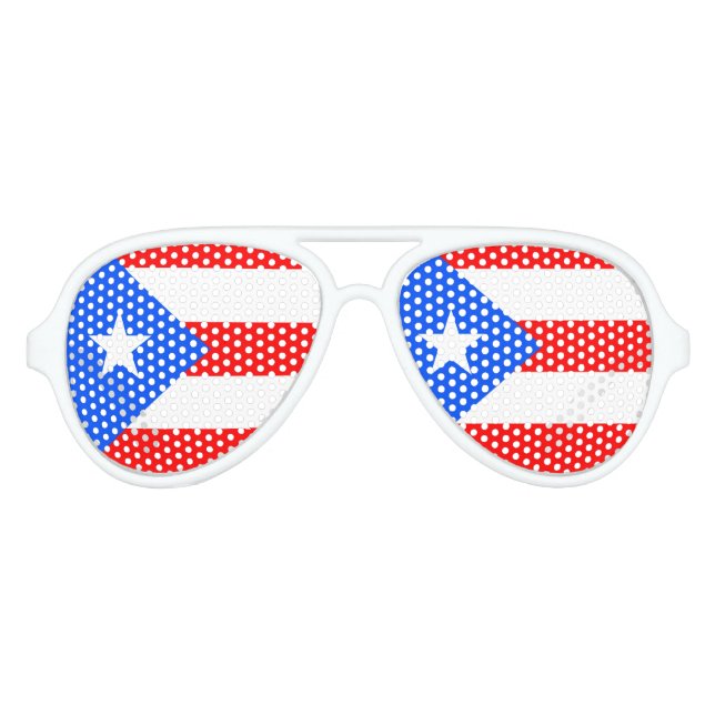 Puerto Rico Flag Partybrille (Vorderseite)