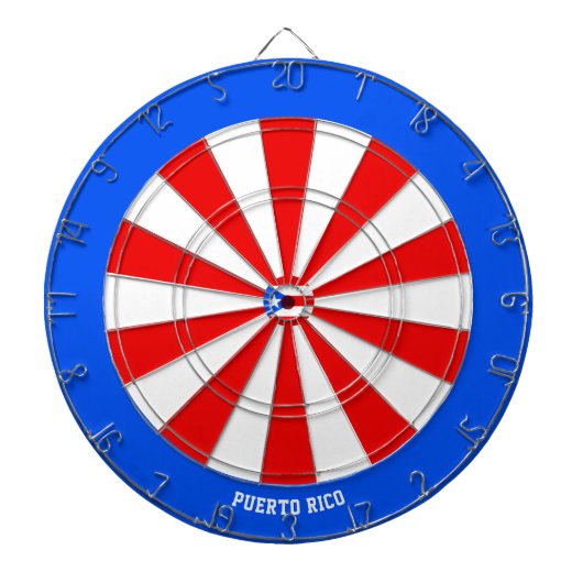 Puerto Rico Flag Patriot's Bullseye Dartscheibe (vorne)