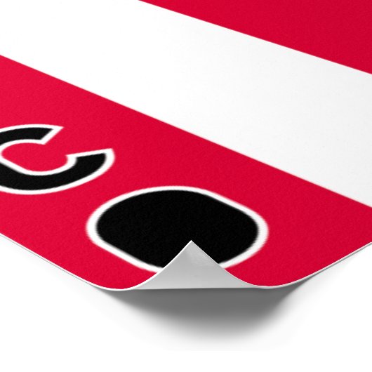 Puerto Rico Flag Poster (Ecke)