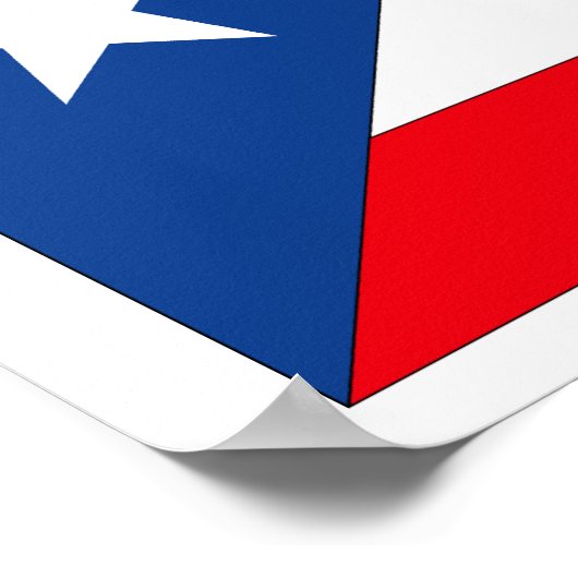 Puerto Rico Flag Poster (Ecke)