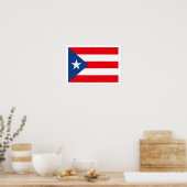 Puerto Rico Flag Poster (Küche)