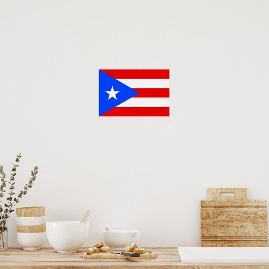 Puerto Rico Flag Poster (Küche)