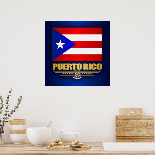 Puerto Rico Flag Poster (Küche)