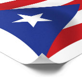 Puerto Rico Flag Poster drucken (Ecke)