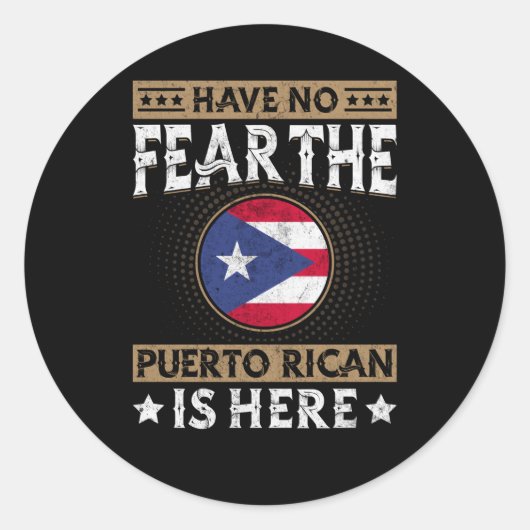 Puerto Rico Flag Proud Puerto Ricans Runder Aufkleber (Vorderseite)