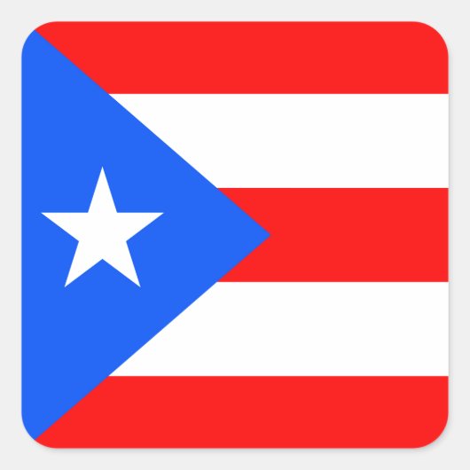 Puerto Rico Flag Quadratischer Aufkleber (Vorderseite)