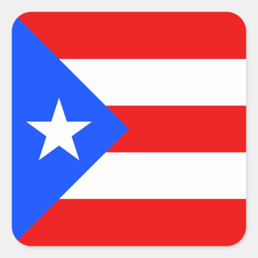 Puerto Rico Flag Rechteckige Aufkleber (Vorderseite)