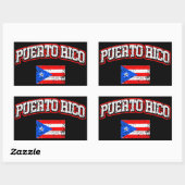 Puerto Rico Flag Rechteckiger Aufkleber (Blatt)