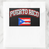 Puerto Rico Flag Rechteckiger Aufkleber (Tasche)