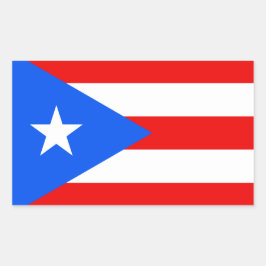 Puerto Rico Flag Rechteckiger Aufkleber