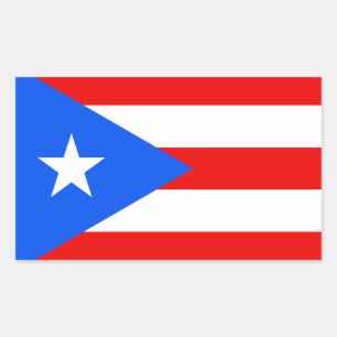 Puerto Rico Flag Rechteckiger Aufkleber