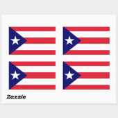 Puerto Rico Flag Rechteckiger Aufkleber (Blatt)