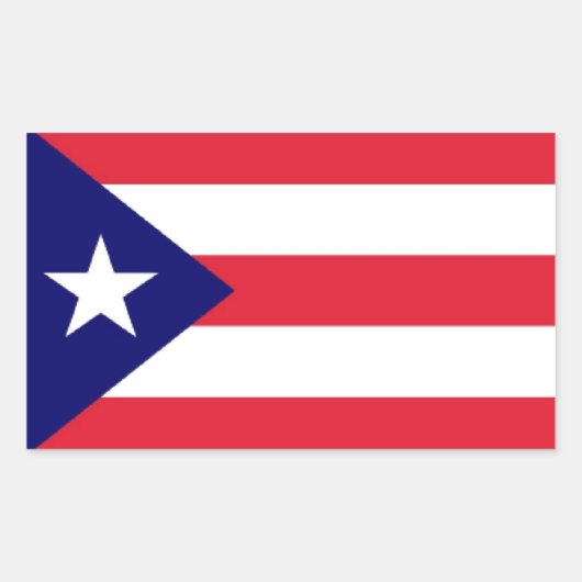 Puerto Rico Flag Rechteckiger Aufkleber (Vorderseite)