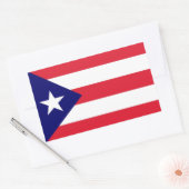 Puerto Rico Flag Rechteckiger Aufkleber (Umschlag)