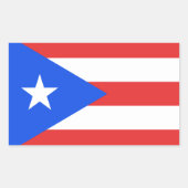 Puerto Rico Flag Rechteckiger Aufkleber (Vorderseite)