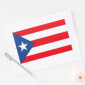 Puerto Rico Flag Rechteckiger Aufkleber (Umschlag)
