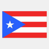 Puerto Rico Flag Rechteckiger Aufkleber (Vorderseite)