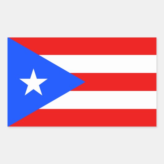 Puerto Rico Flag Rechteckiger Aufkleber (Vorderseite)