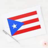Puerto Rico Flag Rechteckiger Aufkleber (Umschlag)