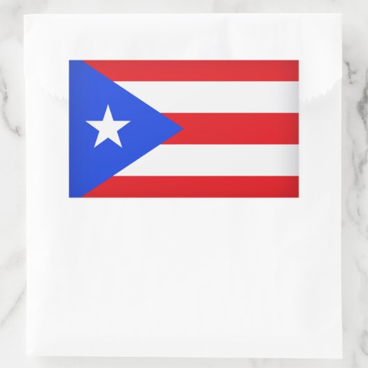 Puerto Rico Flag Rechteckiger Aufkleber (Tasche)