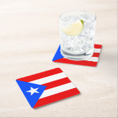Puerto Rico Flag Rechteckiger Pappuntersetzer (Vor Ort)