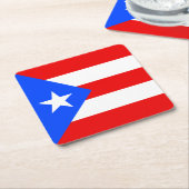Puerto Rico Flag Rechteckiger Pappuntersetzer (angewinkelt)
