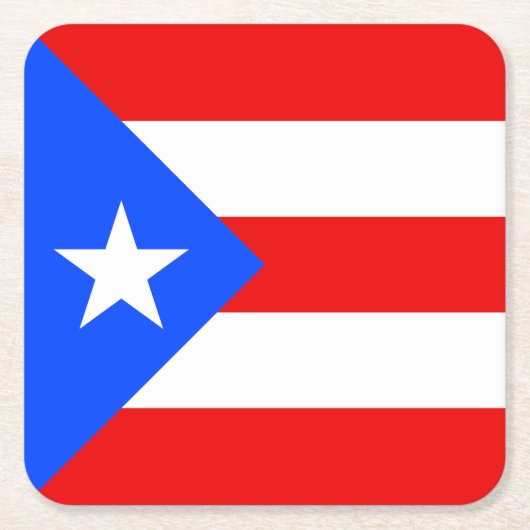 Puerto Rico Flag Rechteckiger Pappuntersetzer (Vorderseite)
