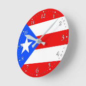Puerto Rico Flag Runde Wanduhr (Winkel)