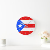 Puerto Rico Flag Runde Wanduhr (Zuhause)