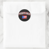 Puerto Rico Flag Runder Aufkleber (Tasche)