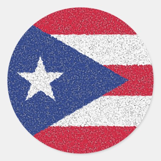 PUERTO RICO FLAG RUNDER AUFKLEBER (Vorderseite)