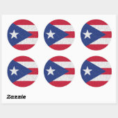 PUERTO RICO FLAG RUNDER AUFKLEBER (Blatt)