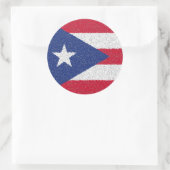 PUERTO RICO FLAG RUNDER AUFKLEBER (Tasche)