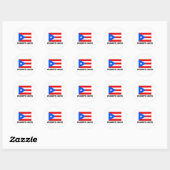 Puerto Rico Flag Runder Aufkleber (Blatt)