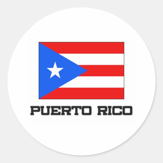 Puerto Rico Flag Runder Aufkleber (Vorderseite)
