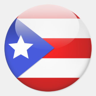 Puerto Rico Flag Runder Aufkleber