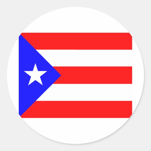 Puerto Rico Flag Runder Aufkleber (Vorderseite)