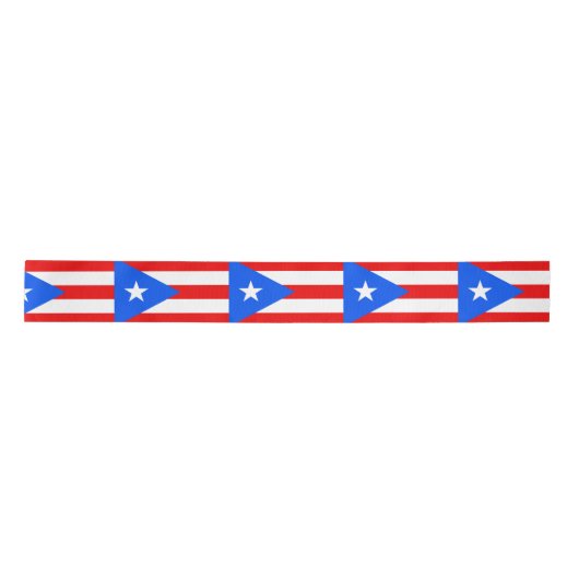Puerto Rico Flag Satinband (Vorderseite)