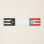 Puerto Rico Flag Scarf Schal<br><div class="desc">Puerto-Rico-Flagge und -Widerstandsschwarz-weiße Flagge</div>