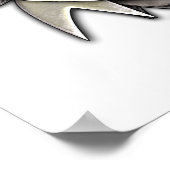 Puerto Rico Flag - Schild-Wappen Poster (Ecke)