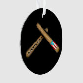 Puerto Rico Flag Schlagzeug Sticks I Palitos Ornament (Vorderseite)